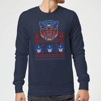 Transformers Autobots Classic Ugly Knit Christmas Jumper - Navy | Size: Medium