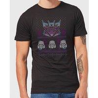 Transformers Decepticons Classic Ugly Knit Men's Christmas T-Shirt - Black | Size: Small