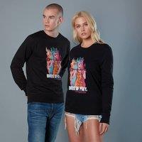 DC Comics Harley Quinn Acrylic Storke Portrait Birds of Prey Sweatshirt - Black | Size: Medium