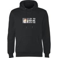 South Park Cartman I Love You Social Distancing Unisex Hoodie - Black | Size: 2XL