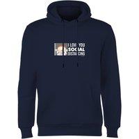 South Park Cartman I Love You Social Distancing Hoodie - Navy | Size: Large
