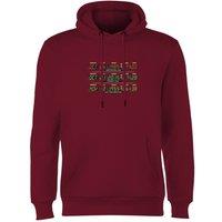 Back To The Future Destination Clock Hoodie - Burgundy | Size: 2XL