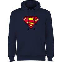 DC Comics Official Superman Shield Hoodie - Navy | Size: XL