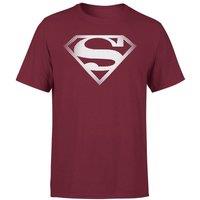 Superman Spot Logo Men's T-Shirt - Burgundy | Size: 2XL