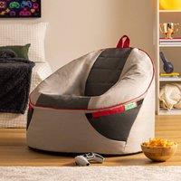 icon Alpha Kids Gaming Bean Bag Childrens Beanbag in Light Grey | Size: Small