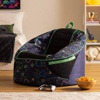 icon Alpha Kids Gaming Bean Bag Childrens Beanbag in Blue | Size: Small