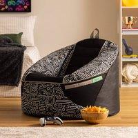 icon Alpha Kids Gaming Bean Bag Childrens Beanbag in Black | Size: Small