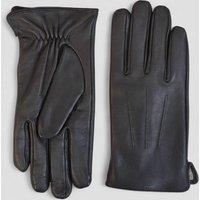 Infinity Leather Men's Italian Leather Warm Wool Lining Winter Gloves -Belvoir in Dark Brown | Size: XL
