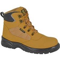 Grafters Men's Waterproof Nubuck Safety Boots in Pale Orange | Size: 10