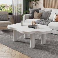BTM Cloud Shaped Coffee Table, Irregular White Design