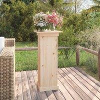Berkfield Home Flower Stand 40x40x90 cm Solid Wood Pine in Brown | Size: 40 x 40 x 90 cm