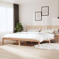 Berkfield Home Bed Frame 180x200 cm Super King Size Solid Wood in Brown