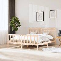 Berkfield Home Bed Frame 180x200 cm Super King Size Solid Wood in Brown
