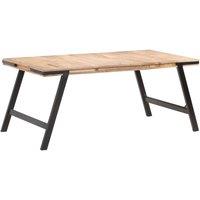 Berkfield Home Dining Table 180x90x76 cm Solid Mango Wood in Brown | Size: 180 x 90 x 76 cm