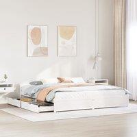Berkfield Home Bed Frame without Mattress White 200x200 cm Solid Wood Pine