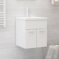 Berkfield Home Sink Cabinet with Built-in Basin White Engineered Wood