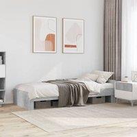 Berkfield Home Bed Frame without Mattress Concrete Grey 90x200 cm Engineered Wood