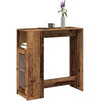 Berkfield Home Bar Table with Racks Old Wood 101x40x103.5 cm Engineered Wood in Brown