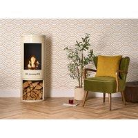 Adam Fires & Fireplaces Sureflame Barilo Bio Ethanol Stove in Cream