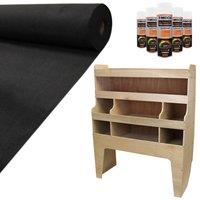 Monstershop 11sqm Black Van Lining & VW Transporter Racking Unit
