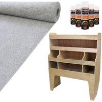 Monstershop 11sqm Silver Grey Van Lining & VW Transporter Racking Unit