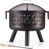 VonHaus Geometric Portable Fire Pit in Brown