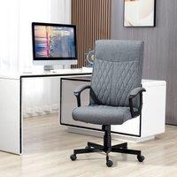 VINSETTO Home Office Chair High Back Swivel Computer Chair for Bedroom Study in Dark Grey