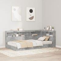 Berkfield Home Storage Headboard Concrete grey 90 cm Engineered wood