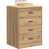 Berkfield Home Garage Storage Cabinet Artisan Oak 60x51x85 cm Solid Wood Pine in Brown | Size: 60 x 51 x 85 cm