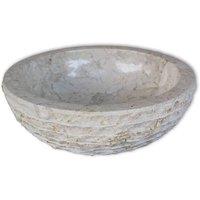 Berkfield Home Basin Marble 40 cm Cream