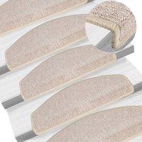 Berkfield Home Carpet Stair Treads 15 pcs Taupe 65x24x4 cm | Size: Medium