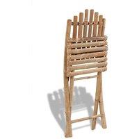 Berkfield Home Folding Garden Chairs 2 pcs Bamboo in Brown