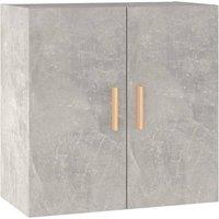 Berkfield Home Wall Cabinet Concrete Grey 60x30x60 cm Engineered Wood | Size: 60 x 30 x 60 cm