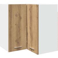 Berkfield Home Hanging Corner Cabinet Lyon Artisan Oak 57x57x60 cm Engineered Wood in Brown | Size: 57 x 57 x 60 cm