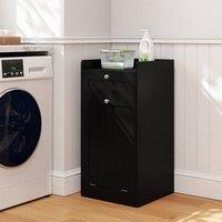 Costway Bathroom Storage Cabinet Tilt-Out Laundry Cabinet w/ Drawer in Black