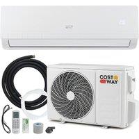 Costway 9000BTU Air Conditioner Wall Split 5 In 1 AC Unit Heater Dehumidifier in White