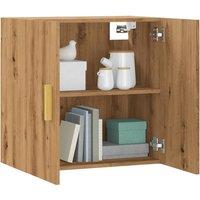 Berkfield Home Wall Cabinet Artisan Oak 60x31x60 cm Engineered Wood in Brown | Size: 60 x 31 x 60 cm