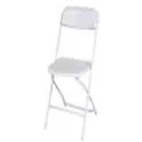 EONLION White Folding Metal Chairs, Plastic Chairs, Festival Seating
