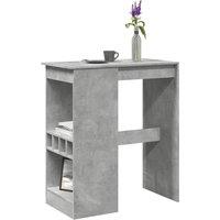 Berkfield Home Bar Table with Racks Concrete Grey 90x47.5x103.5 cm Engineered Wood