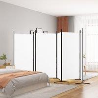 Berkfield Home 6-Panel Room Divider White 520x180 cm Fabric