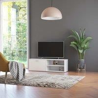 Berkfield Home TV Cabinet White 120x34x37 cm Engineered Wood | Size: 120 x 34 x 37 cm