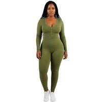 GWB Shapewear Women's GWB Cozee Snatching Jumpsuit Green | Size: 10-12