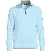 Lands' End Men's Bedford Quarter Zip Jumper in Baby Blue | Size: XL