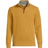 Lands' End Men's Bedford Quarter Zip Jumper in Gold | Size: Small