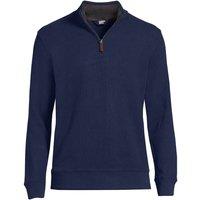 Lands' End Men's Bedford Quarter Zip Jumper in Dark Navy | Size: Medium