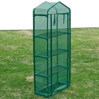 Berkfield Home Greenhouse with 4 Shelves in Green