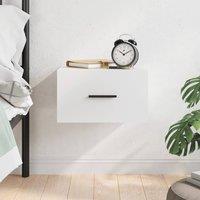 Berkfield Home Wall-mounted Bedside Cabinet White 35x35x20 cm | Size: 35 x 35 x 20 cm