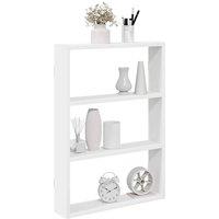 Berkfield Home Wall Shelf White 43x9x60 cm Engineered Wood | Size: 43 x 9 x 60 cm