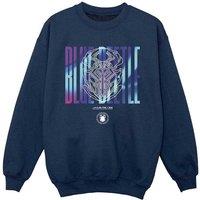 Blue Beetle Boy's Jaime Reyes Sweatshirt in Navy | Size: 7-8 Years