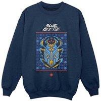 Blue Beetle Boy's Mosaic Heavyweight Sweatshirt in Navy | Size: 9 Years